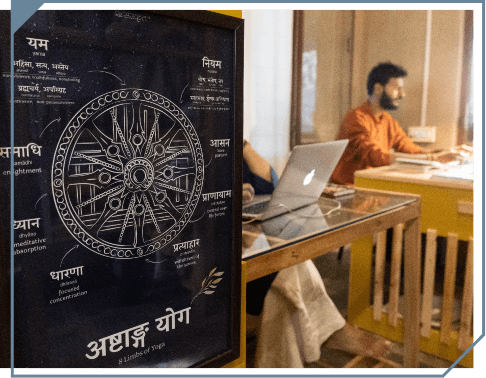 Work at Kirat Kutiya, the ashram office